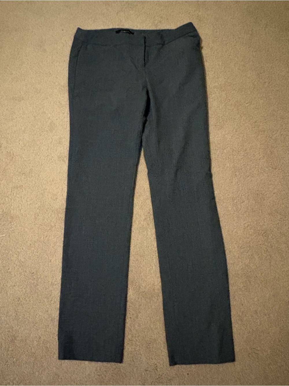 Amanda & Chelsea Straight-Leg Career Pants in Dark Charcoal